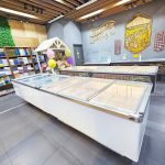 tủ đông nằm mặt kính phẳng