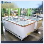 tủ đông nằm mặt kính phẳng giá rẻ